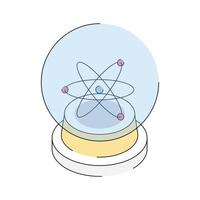 A handy isometric style icon of atom structure study vector