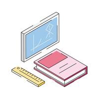 Get this isometric style icon of study material vector