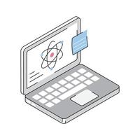 Science lesson icon creatively designed in isometric style vector