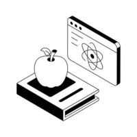 A well designed isometric style icon of healthy knowledge. vector
