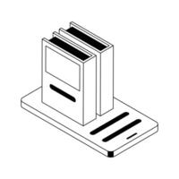 A well designed isometric style icon of books. vector