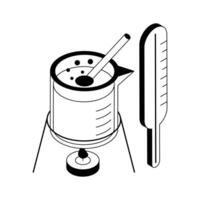 Get this amazing isometric icon of lab heating apparatus. vector
