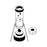 Laboratory experiment icon creatively designed in isometric style. vector
