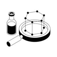 A captivating isometric icon showing science research. vector