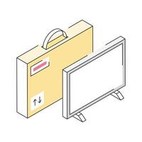 A captivating isometric style icon of smart tv vector