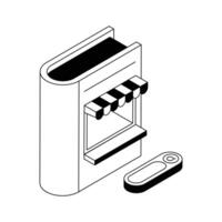 Ready to use isometric style icon of online book shop search. vector