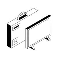 A captivating isometric style icon of smart tv. vector
