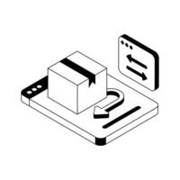 A handy isometric style icon depicting return product policy. vector