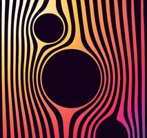 Abstract Retro Lines with Colorful Gradient. A digital abstract artwork featuring wavy retro lines in warm gradient colors, creating a vibrant, dynamic design. vector