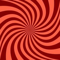 A red and orange spiral background with a spiral pattern vector
