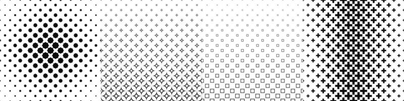 Abstract geometrical black and white pattern collection vector