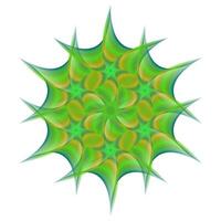 Green abstract fractal shape design vector