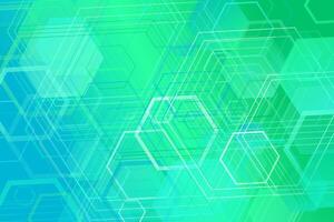 Gradient geometrical abstract technology landing page background with hexagons vector