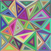 Colorful concentric triangle mosaic background vector