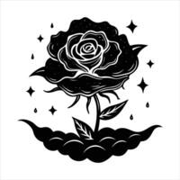 surreal floating flower a rose vector
