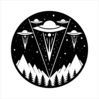 Alien Technology Silhouette vector