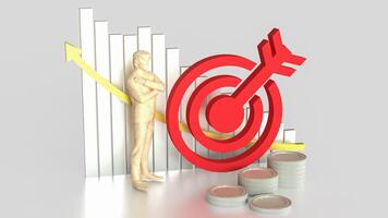 Red target for Business concept 3d Rendering. photo