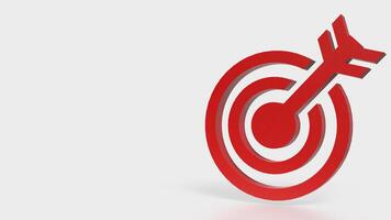 The Red target for Business concept 3d Rendering. photo
