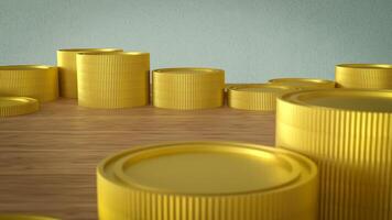 Gold coins for Business concept 3d Rendering. . photo