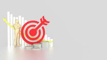 Red target for Business concept 3d Rendering. . photo