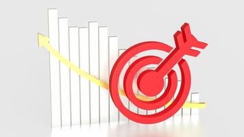 Red target for Business concept 3d Rendering . photo