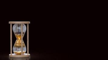 Sand clock for Time concept 3d Rendering. . photo