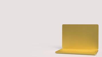 Gold Notebook for Technology or Business concept 3d Rendering. photo