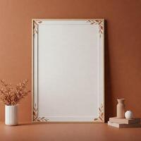 Empty Frame, Terracotta Decor, Minimalist Display photo