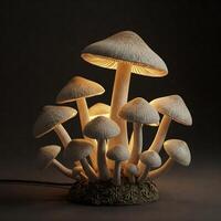 Illuminated Mushroom Lamp Cluster photo