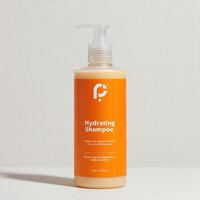 Orange hydrating shampoo bottle photo