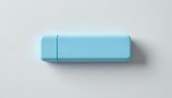 Light Blue Glasses Case Minimalist Still Life on White Background Studio Shot photo
