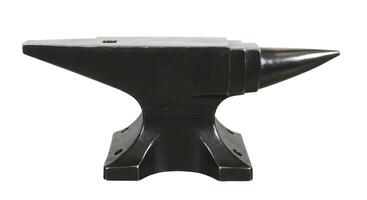 Isolated Metal Anvil Tool for Blacksmithing and Metalworking Craft photo