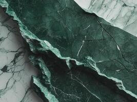 Abstract background dark green color surface covered cracks Emerald marble texture photo