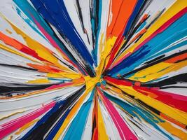 Abstract color background with dynamic lines in mixed media style photo