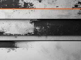 Abstract black white grunge texture background appears to distressed horizontal overlay. photo