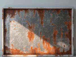 Rectangular frame rusted metal surface appears to be Rusty sign photo