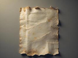 Old paper on a gray background photo