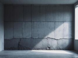 Empty room with concrete walls and a window photo