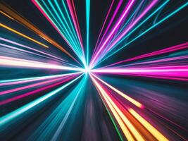Abstract digital art piece that appears to be long exposure dynamic speed light photo