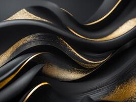 Abstract background black gold color scheme made up Luxurious and high quality. photo