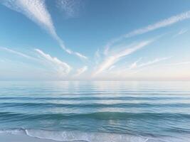 A beautiful beach scene with waves and sky photo