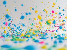 Abstract background colorful splatter effect made up multiple. photo