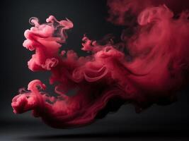 Dark red smoke fog black background appears to Abstract watercolor photo