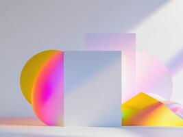 3d rendering of a colorful abstract background photo