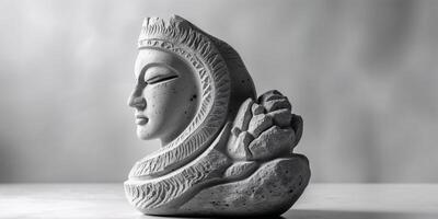 a stone sculpture carved with traditional techniques showcasing photo
