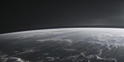 Serene earth a stunning view of our planet from space photo