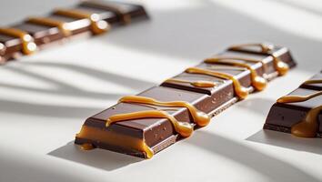 Chocolate Bars with Oozing Caramel Filling photo