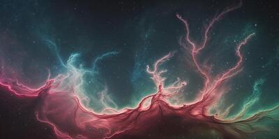 a stunning visual of the crab nebula with swirling cosmic gas and colors. photo