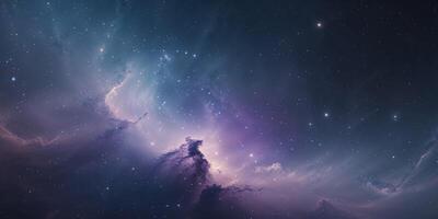 Abstract Space Background with Stars and Nebula in the Cosmos. photo