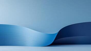 Blue Abstract Striped Gradient Background. photo